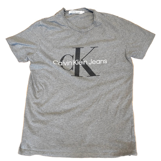 Calvin Klein Jeans t-paita, harmaa - vähän käytetty