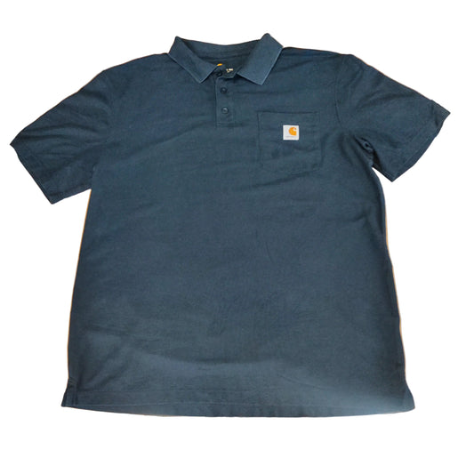 Carhartt pikee paita rintataskulla, tummansininen, vähän käytetty